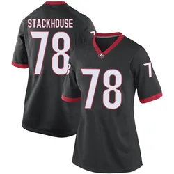 Women's Nike Nazir Stackhouse Georgia Bulldogs Replica Black Football College Jersey