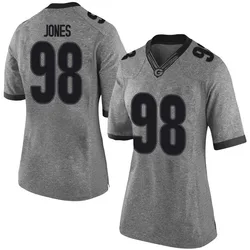 Women's Nike Noah Jones Georgia Bulldogs Limited Gray Football College Jersey
