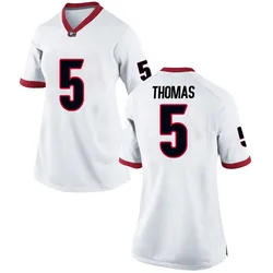 Women's Nike Noah Thomas Georgia Bulldogs Replica White Football College Jersey