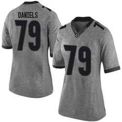 Women's Nike Nyier Daniels Georgia Bulldogs Limited Gray Football College Jersey