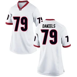 Women's Nike Nyier Daniels Georgia Bulldogs Replica White Football College Jersey