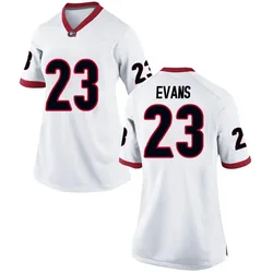 Women's Nike Ondre Evans Georgia Bulldogs Game White Football College Jersey