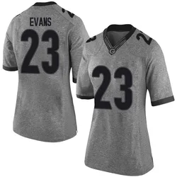 Women's Nike Ondre Evans Georgia Bulldogs Limited Gray Football College Jersey