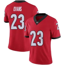 Women's Nike Ondre Evans Georgia Bulldogs Limited Red Football Jersey