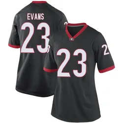 Women's Nike Ondre Evans Georgia Bulldogs Replica Black Football College Jersey
