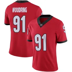 Women's Nike Peyton Woodring Georgia Bulldogs Limited Red Football Jersey