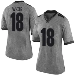 Women's Nike Sacovie White Georgia Bulldogs Limited White Gray Football College Jersey