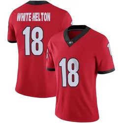 Women's Nike Sacovie White-Helton Georgia Bulldogs Limited White Red Football Jersey