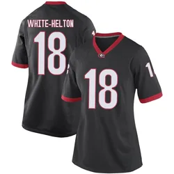 Women's Nike Sacovie White-Helton Georgia Bulldogs Replica White Black Football College Jersey