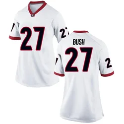 Women's Nike Sam Bush Georgia Bulldogs Game White Football College Jersey