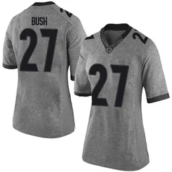 Women's Nike Sam Bush Georgia Bulldogs Limited Gray Football College Jersey