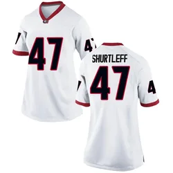 Women's Nike Sam Shurtleff Georgia Bulldogs Replica White Football College Jersey