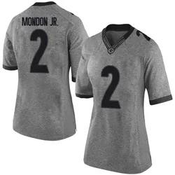 Women's Nike Smael Mondon Jr. Georgia Bulldogs Limited Gray Football College Jersey