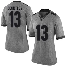 Women's Nike Stetson Bennett Georgia Bulldogs Limited Gray Football College Jersey