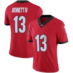 Women's Nike Stetson Bennett Georgia Bulldogs Limited Red Football Jersey