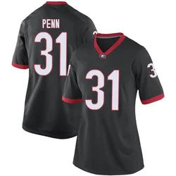 Women's Nike Wade Penn Georgia Bulldogs Replica Black Football College Jersey