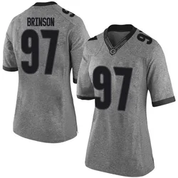 Women's Nike Warren Brinson Georgia Bulldogs Limited Gray Football College Jersey
