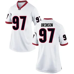 Women's Nike Warren Brinson Georgia Bulldogs Replica White Football College Jersey
