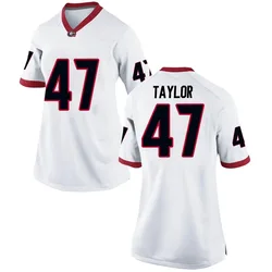 Women's Nike Will Taylor Georgia Bulldogs Game White Football College Jersey