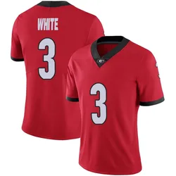 Women's Nike Zamir White Georgia Bulldogs Limited White Red Football Jersey