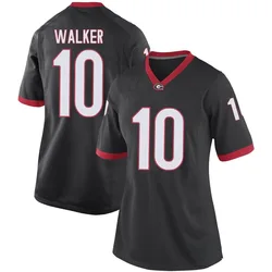 Women's Nike Zayden Walker Georgia Bulldogs Replica Black Football College Jersey