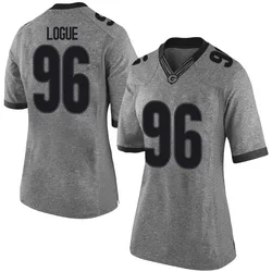 Women's Nike Zion Logue Georgia Bulldogs Limited Gray Football College Jersey