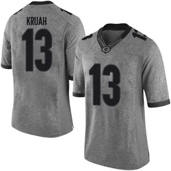 Youth Nike AJ Kruah Georgia Bulldogs Limited Gray Football College Jersey