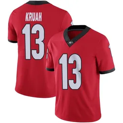 Youth Nike AJ Kruah Georgia Bulldogs Limited Red Football Jersey