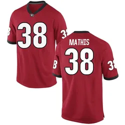 Youth Nike Brandon Mathis Georgia Bulldogs Replica Red Football College Jersey