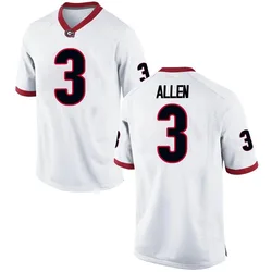 Youth Nike CJ Allen Georgia Bulldogs Game White Football College Jersey