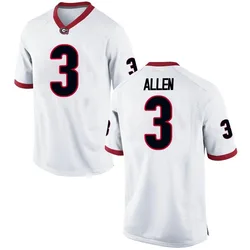 Youth Nike CJ Allen Georgia Bulldogs Replica White Football College Jersey