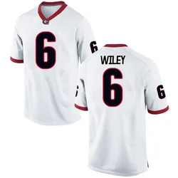 Youth Nike CJ Wiley Georgia Bulldogs Game White Football College Jersey