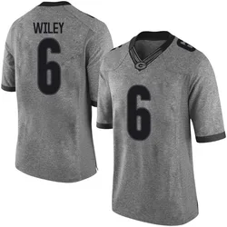Youth Nike CJ Wiley Georgia Bulldogs Limited Gray Football College Jersey