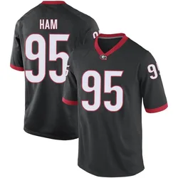 Youth Nike Charlie Ham Georgia Bulldogs Replica Black Football College Jersey
