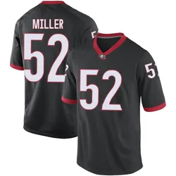 Youth Nike Christen Miller Georgia Bulldogs Game Black Football College Jersey