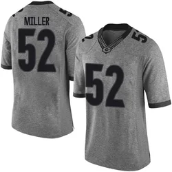 Youth Nike Christen Miller Georgia Bulldogs Limited Gray Football College Jersey