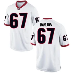 Youth Nike Clinton Barlow Georgia Bulldogs Replica White Football College Jersey