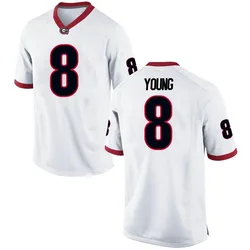 Youth Nike Colbie Young Georgia Bulldogs Replica White Football College Jersey