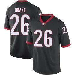 Youth Nike Collin Drake Georgia Bulldogs Game Black Football College Jersey