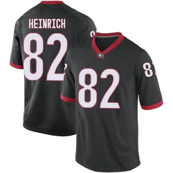 Youth Nike Colton Heinrich Georgia Bulldogs Game Black Football College Jersey