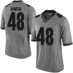 Youth Nike Cooper Johnson Georgia Bulldogs Limited Gray Football College Jersey