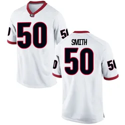 Youth Nike Cortez Smith Georgia Bulldogs Game White Football College Jersey