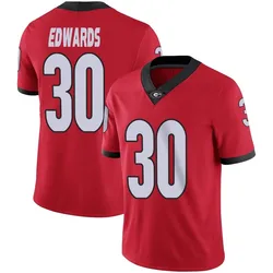 Youth Nike Daijun Edwards Georgia Bulldogs Limited Red Football Jersey