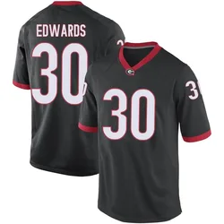 Youth Nike Daijun Edwards Georgia Bulldogs Replica Black Football College Jersey