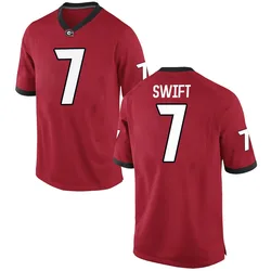 Youth Nike Dandre Swift Georgia Bulldogs Game Red Football College Jersey