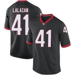 Youth Nike David Lalaian Georgia Bulldogs Replica Black Football College Jersey