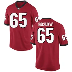 Youth Nike Dennis Uzochukwu Georgia Bulldogs Game Red Football College Jersey