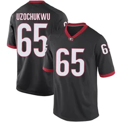 Youth Nike Dennis Uzochukwu Georgia Bulldogs Replica Black Football College Jersey