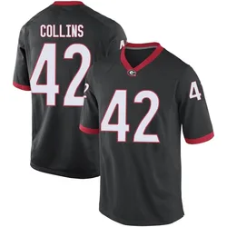 Youth Nike Graham Collins Georgia Bulldogs Replica Black Football College Jersey