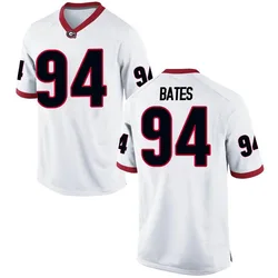 Youth Nike Henry Bates Georgia Bulldogs Game White Football College Jersey